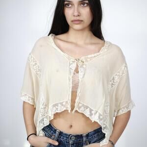 edwardian lace & silk bed jacket